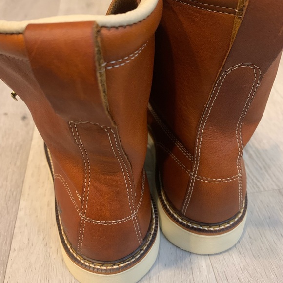 Thorogood American heritage 6" tobacco moc toe Tan work boots for men size 7.5D - Picture 14 of 16